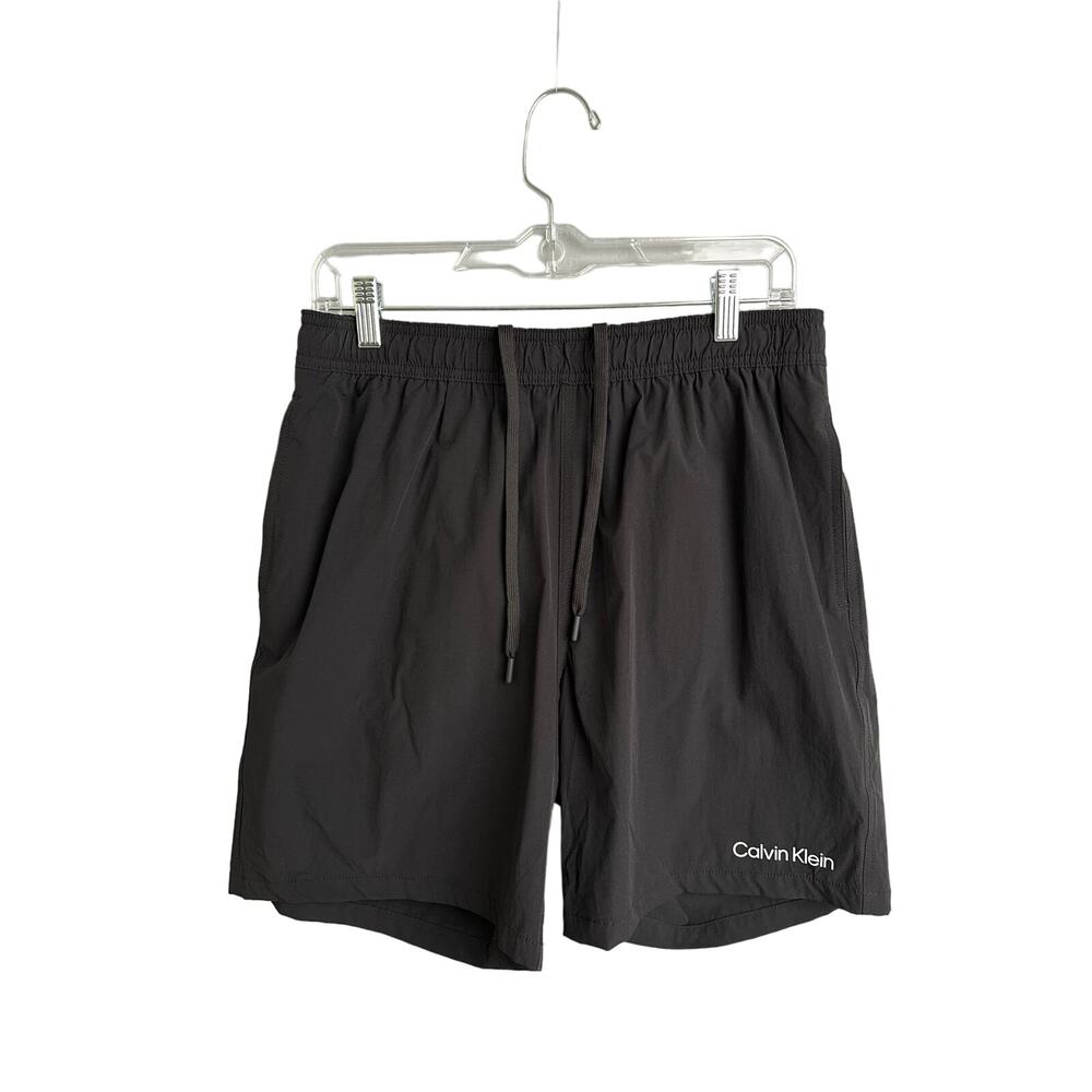 inseam Calvin Klein swim trunks with boxer brief lining 7" inseam
